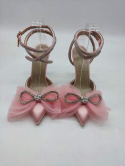 Туфли-босоножки женские Mach & Mach A109171 Sequins Bow розовые