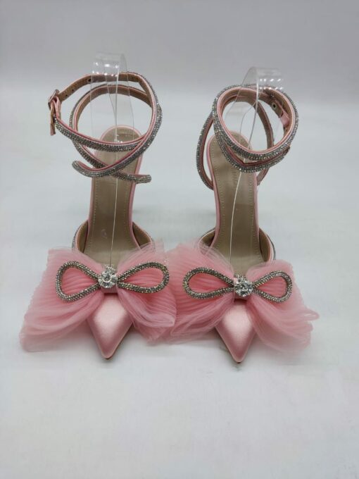 Туфли-босоножки женские Mach & Mach A109171 Sequins Bow розовые - фото 4