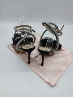 Туфли-босоножки женские Mach & Mach A109163 Sequins Bow чёрные