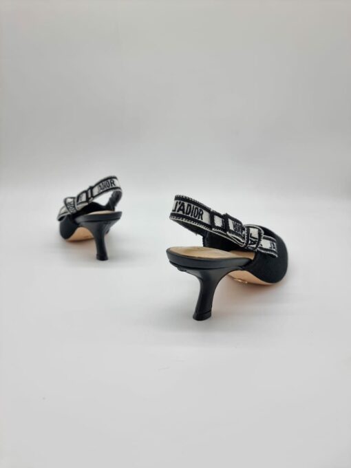 Женские босоножки Christian Dior J'Adior A109321 на каблуке чёрные - фото 4