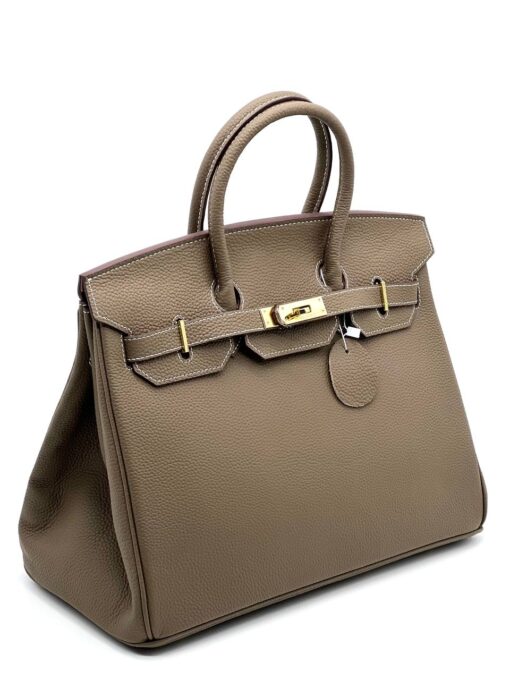 Женская сумка Hermes Birkin 35x26 см A109375 бежевая - фото 2