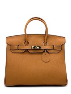 Женская сумка Hermes Birkin 35x26 см A109395 коричневая - фото 7