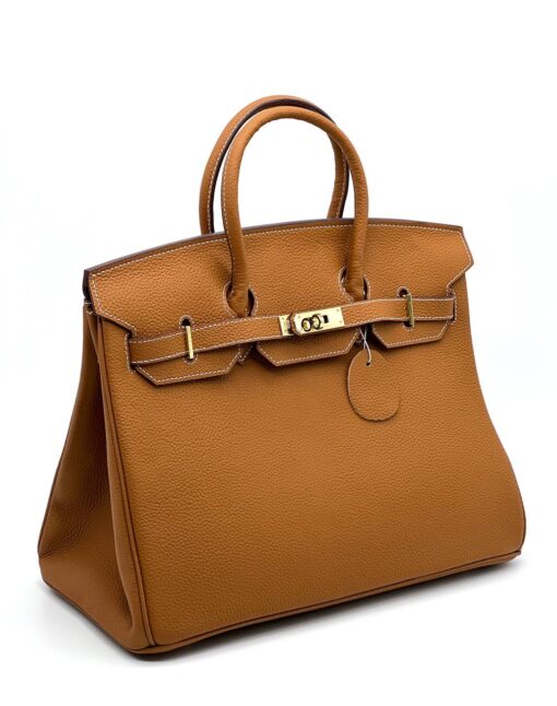 Женская сумка Hermes Birkin 35x26 см A109395 коричневая - фото 2