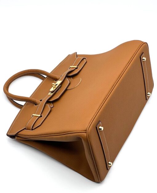 Женская сумка Hermes Birkin 35x26 см A109395 коричневая - фото 4