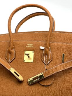 Женская сумка Hermes Birkin 35×26 см A109395 коричневая