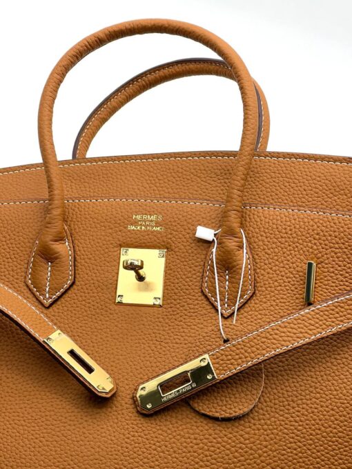 Женская сумка Hermes Birkin 35x26 см A109395 коричневая - фото 5