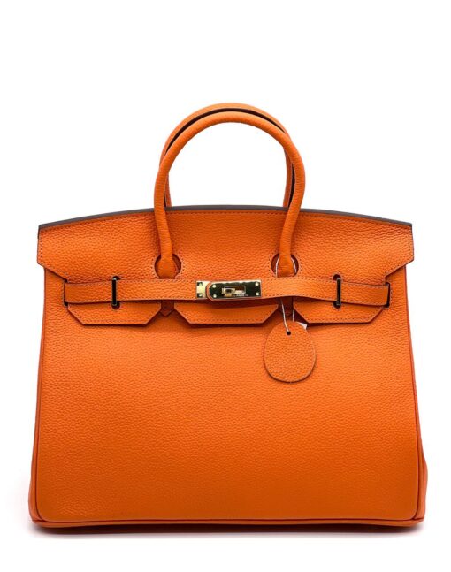 Женская сумка Hermes Birkin 35x26 см A109406 оранжевая - фото 1