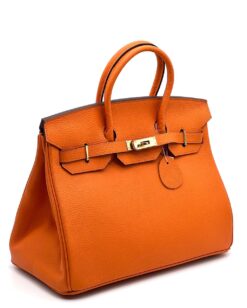 Женская сумка Hermes Birkin 35×26 см A109406 оранжевая