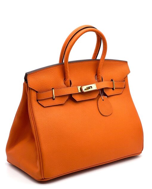Женская сумка Hermes Birkin 35x26 см A109406 оранжевая - фото 2