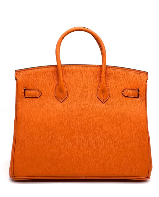 Женская сумка Hermes Birkin 35x26 см A109406 оранжевая - фото 3