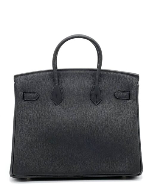 Женская сумка Hermes Birkin 35x26 см A109425 чёрная фурнитура золото - фото 3