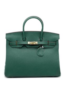 Женская сумка Hermes Birkin 35x26 см A109443 зелёная - фото 10