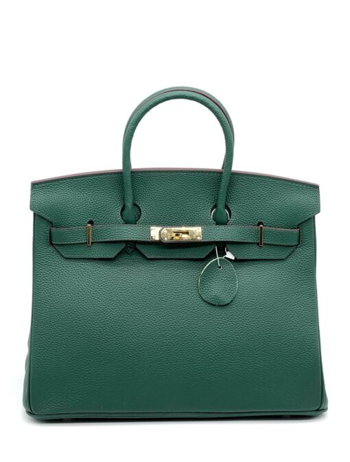 Женская сумка Hermes Birkin 35x26 см A109443 зелёная - фото 1