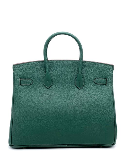 Женская сумка Hermes Birkin 35x26 см A109443 зелёная - фото 3