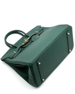 Женская сумка Hermes Birkin 35×26 см A109443 зелёная