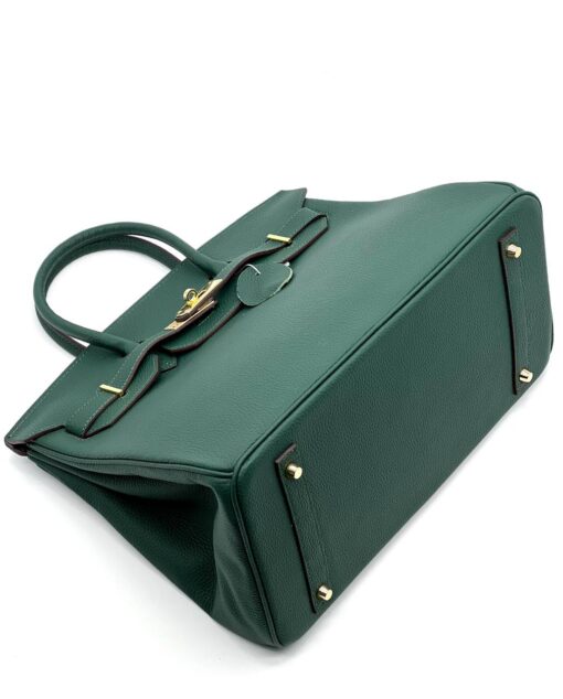 Женская сумка Hermes Birkin 35x26 см A109443 зелёная - фото 4