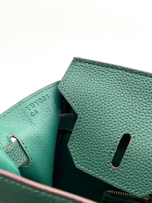 Женская сумка Hermes Birkin 35x26 см A109443 зелёная - фото 7