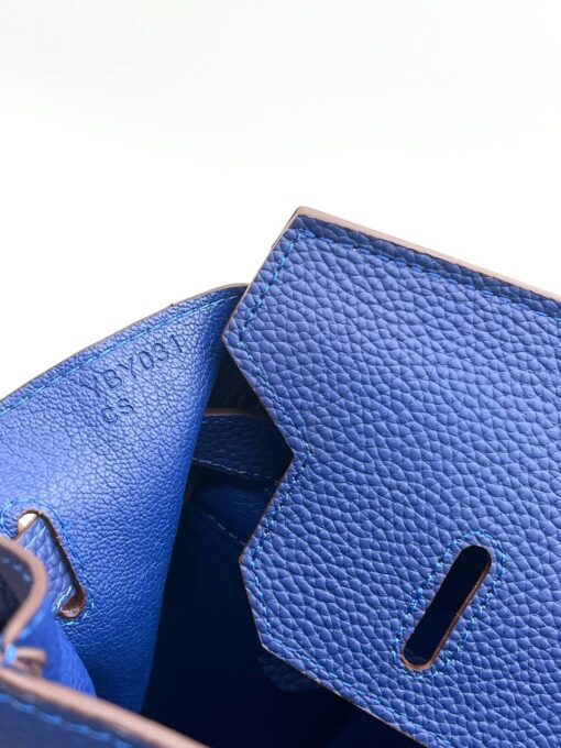 Женская сумка Hermes Birkin 35x26 см A109452 синяя - фото 8