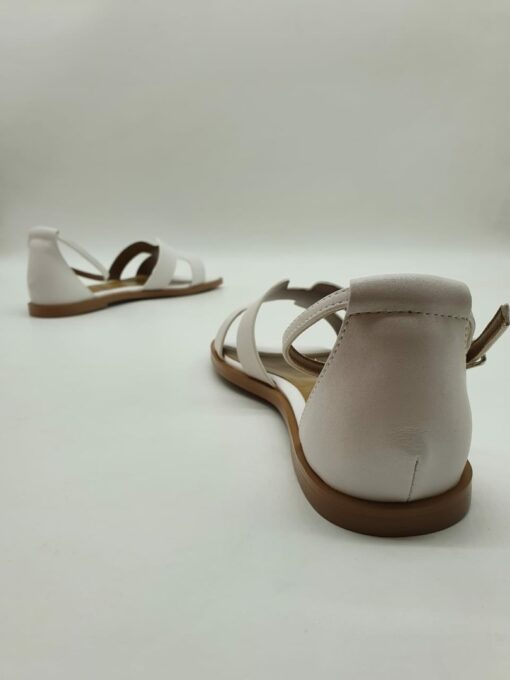 Босоножки женские Hermes Chypre Sandals A110018 замшевые бежевые - фото 4