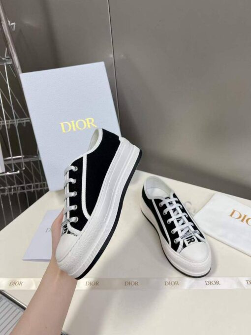 Кеды Christian Dior Walk'n'Dior Oblique на платформе чёрные - фото 3