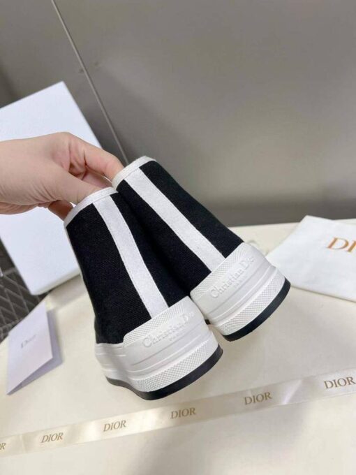 Кеды Christian Dior Walk'n'Dior Oblique высокие на платформе чёрные - фото 3