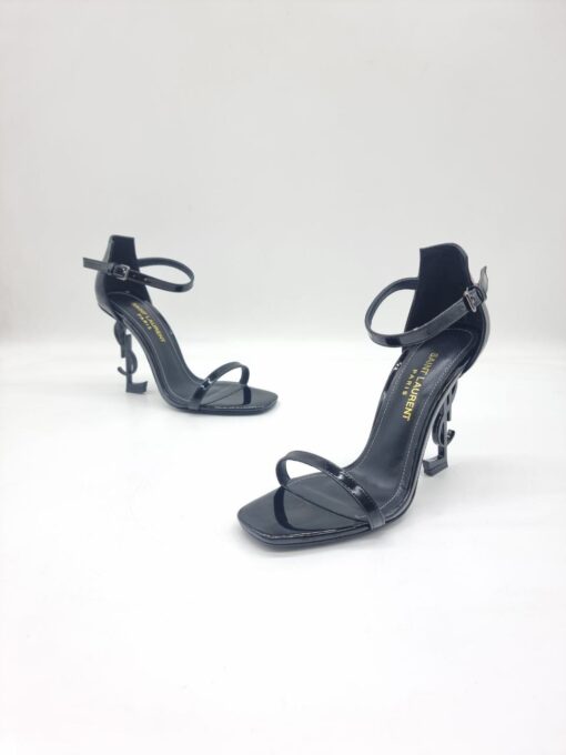 Туфли-босоножки Yves Saint Laurent Opyum A110411 Patent Leather Black - фото 3