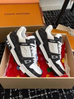 Кроссовки Louis Vuitton Trainer Premium A110636 White Black - фото 7