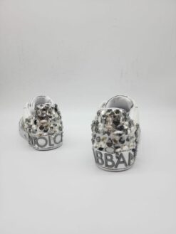 Кроссовки женские Dolce & Gabbana Portofino A112049 с камнями белые