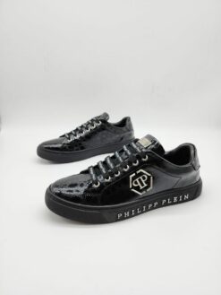 Кроссовки Philipp Plein Leather Lo-Top A112400 Black