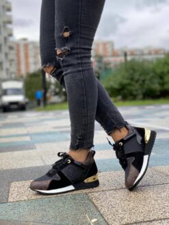 Кроссовки женские Louis Vuitton Run Away A111733 чёрные