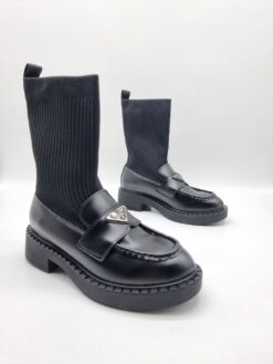 Туфли с чулками Prada A113089 черные