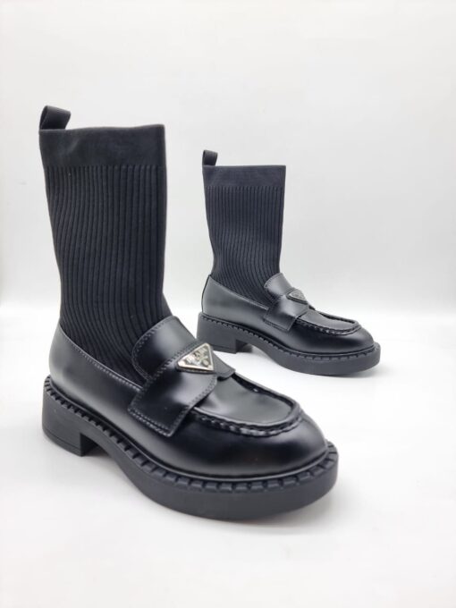 Туфли с чулками Prada A113089 черные - фото 2