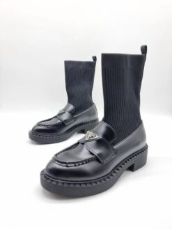 Туфли с чулками Prada A113089 черные