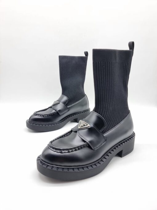 Туфли с чулками Prada A113089 черные - фото 1