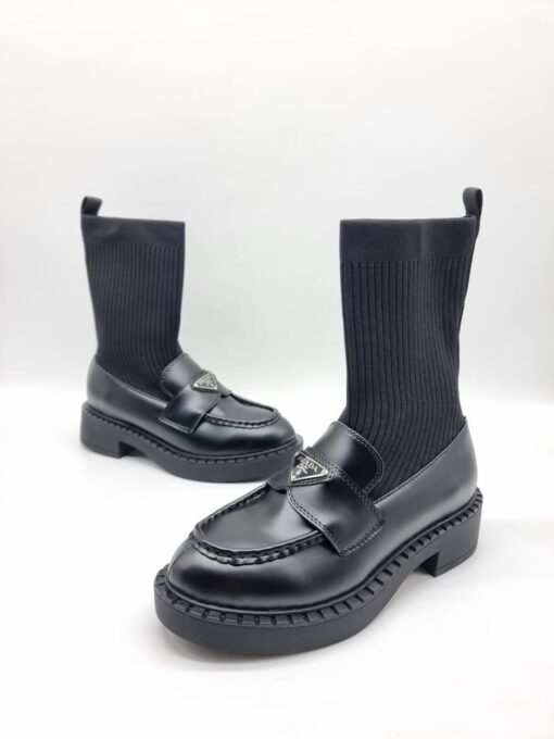 Туфли с чулками Prada A113089 черные - фото 3