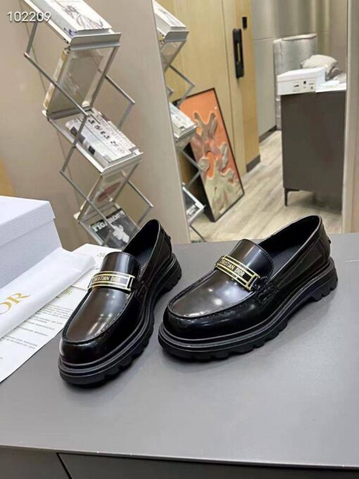 Туфли-лоферы Dior кожаные A113355 чёрные - фото 8