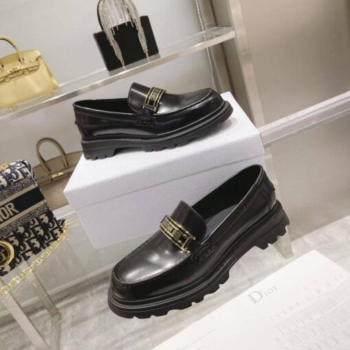 Туфли-лоферы Dior кожаные A113355 чёрные - фото 3