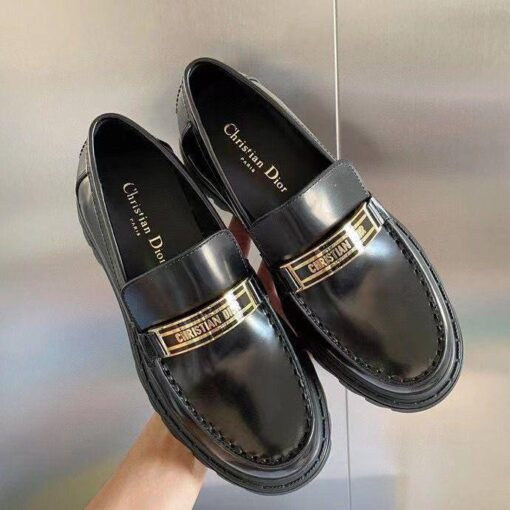 Туфли-лоферы Dior кожаные A113355 чёрные - фото 5