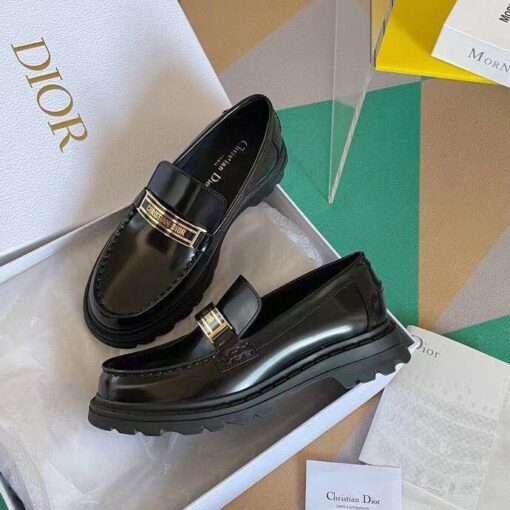 Туфли-лоферы Dior кожаные A113355 чёрные - фото 6
