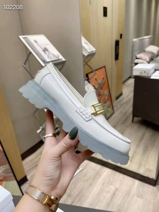 Туфли-лоферы Dior кожаные A113372 белые - фото 3