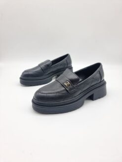 Туфли Chanel A113801 стёганые черные - фото 6