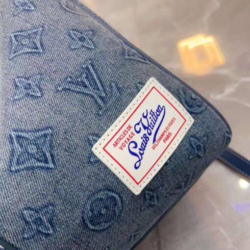 Дорожная сумка Louis Vuitton A113955 45/25/20 см серо-голубая - фото 5