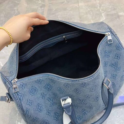 Дорожная сумка Louis Vuitton A113955 45/25/20 см серо-голубая - фото 7