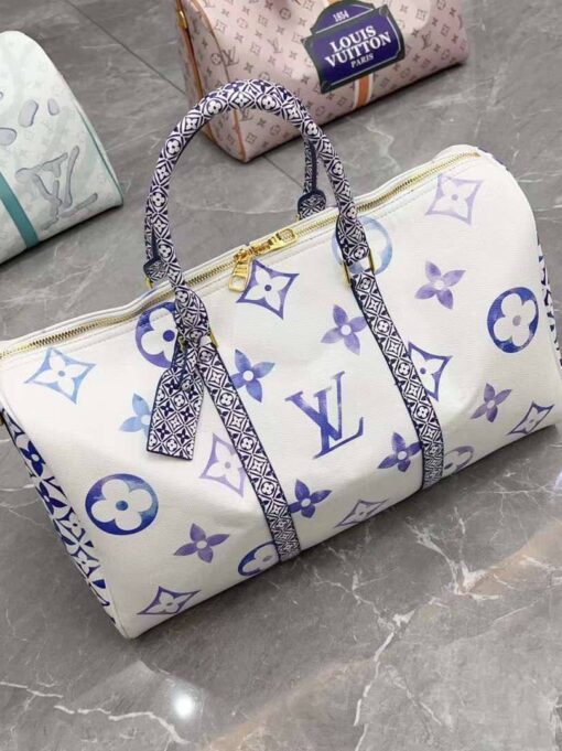 Дорожная сумка Louis Vuitton A113977 45/25/20 см белая - фото 1