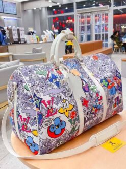 Дорожная сумка Louis Vuitton A113996 50/30/22 см белая - фото 3