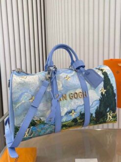Дорожная сумка Louis Vuitton A114007 45/27/22 см голубая - фото 8