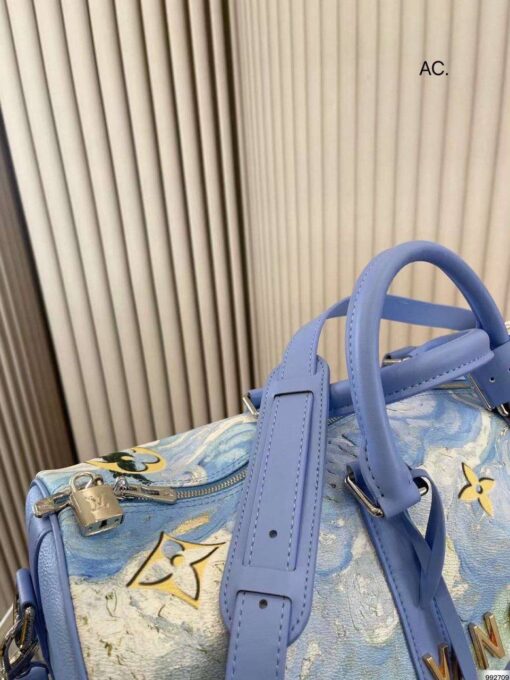 Дорожная сумка Louis Vuitton A114007 45/27/22 см голубая - фото 9