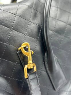 Дорожная кожаная сумка Yves Saint Laurent YSL-114025 57/32 см черная