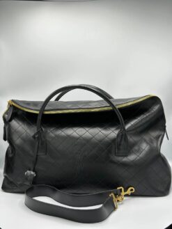 Дорожная кожаная сумка Yves Saint Laurent YSL-114025 57/32 см черная
