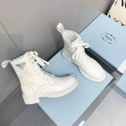 Ботинки Prada Brushed Rois Leather And Nylon 2UE011 White